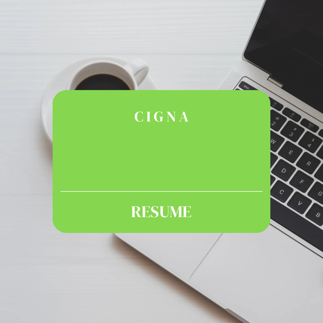 Cigna Senior Eligibility Resume Template