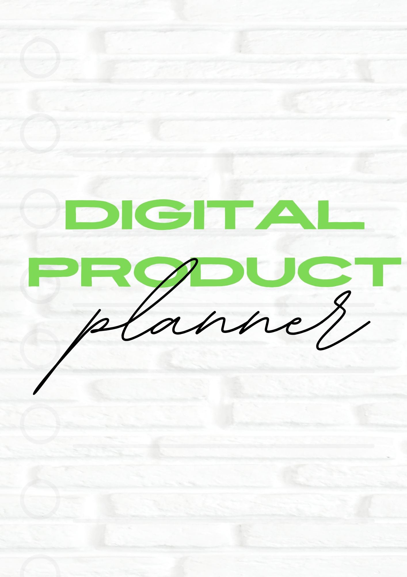 Digital Product Planner + Resell Rights